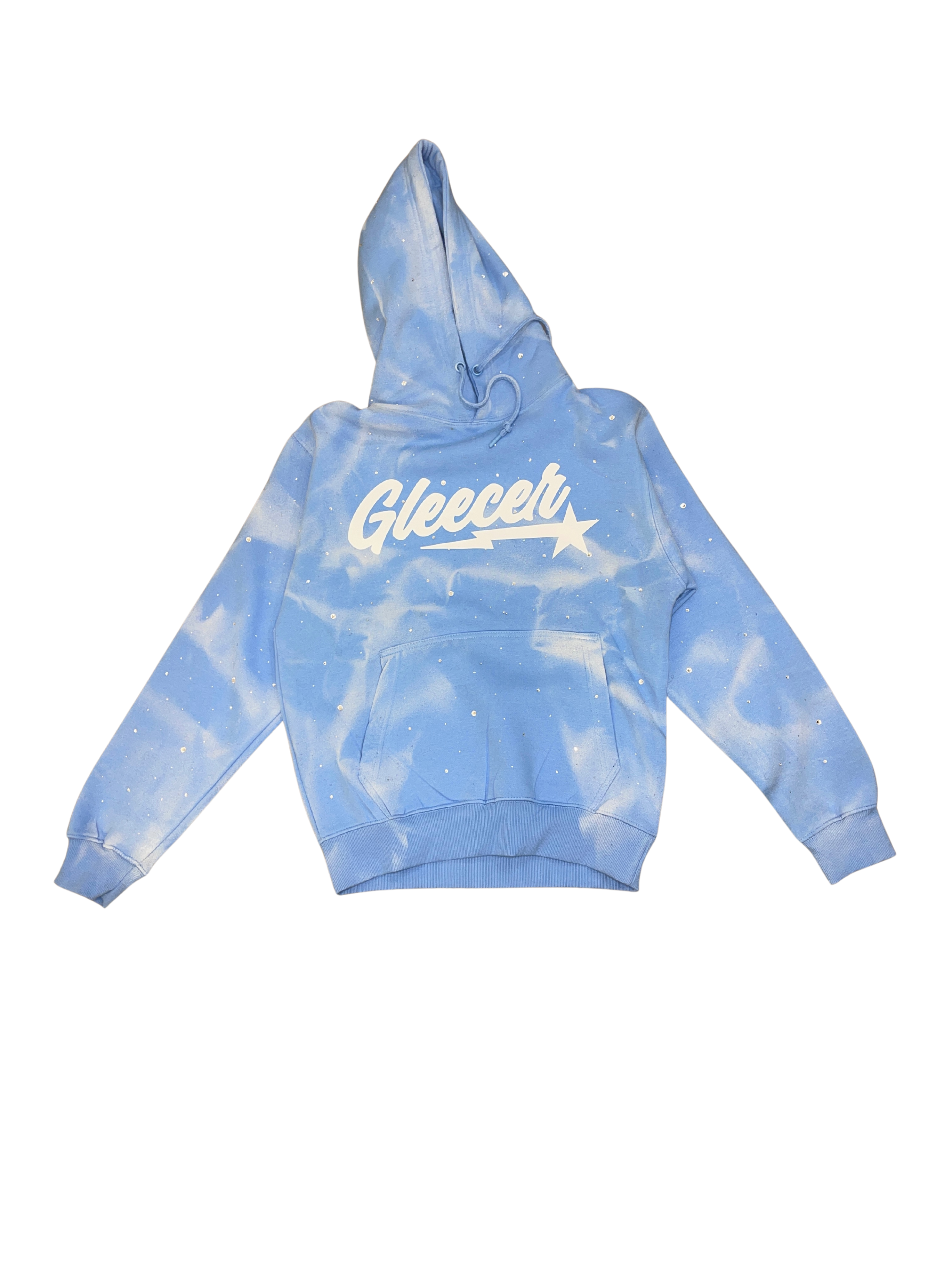 Sky Blue Gleecer Rhinestone Star Hoodie