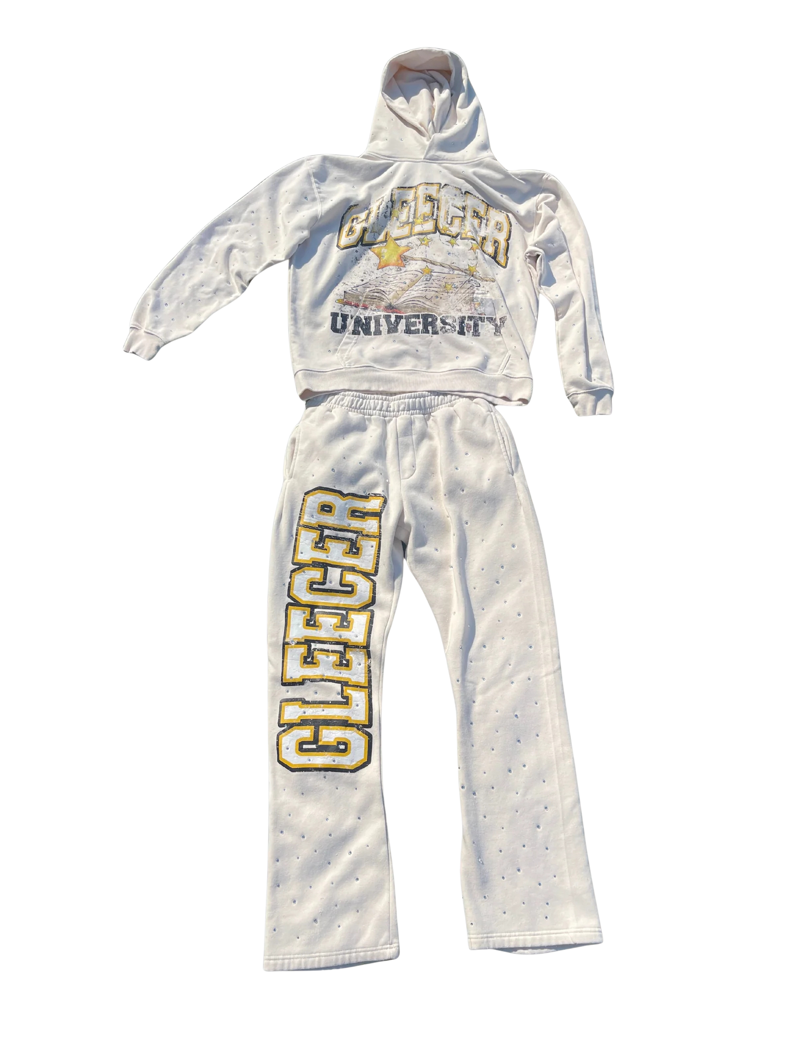 Gleecer University Rhinestone Hoodie Set