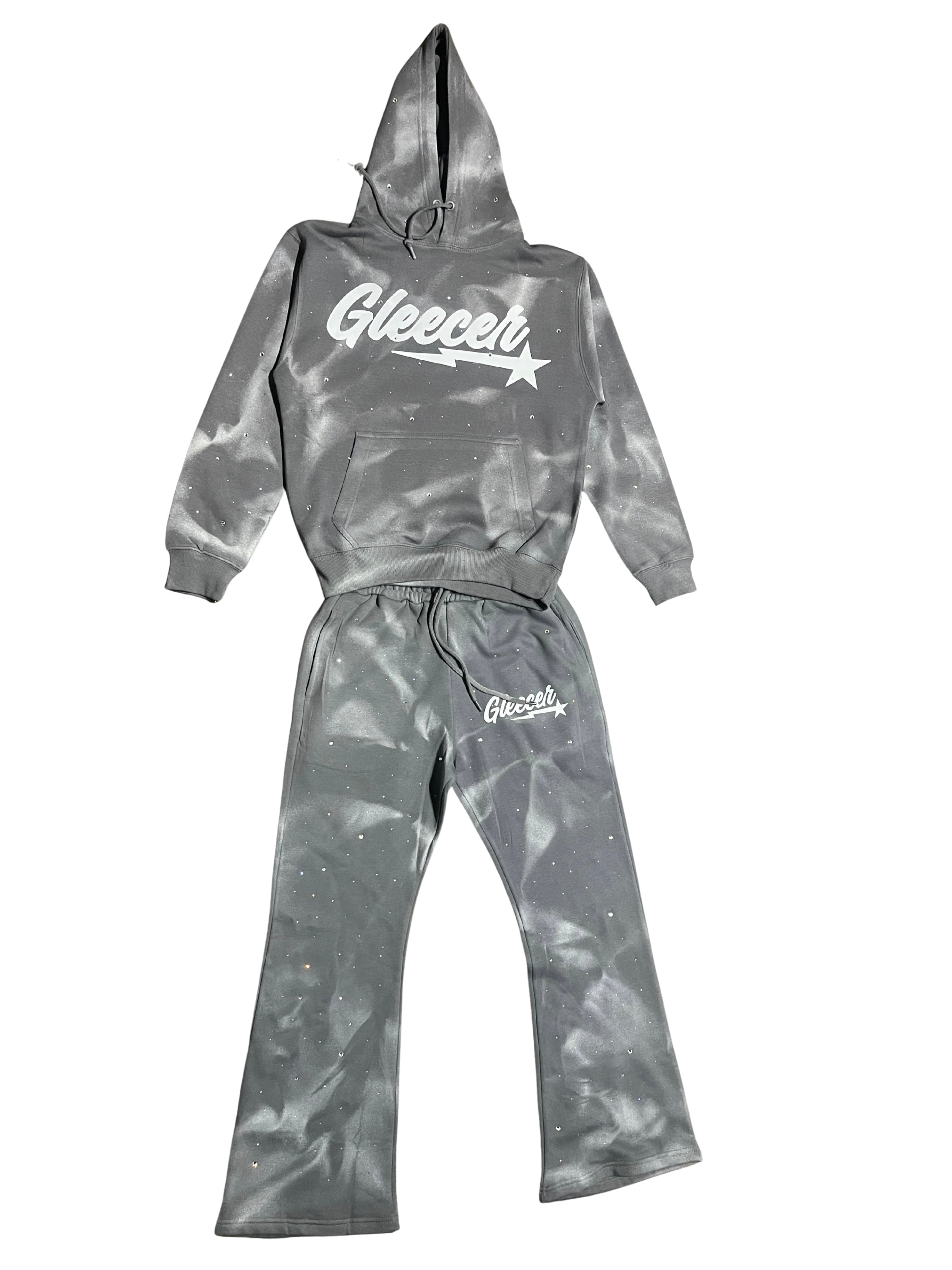 Gleecer Grey Acid Wash Rhinestone Set